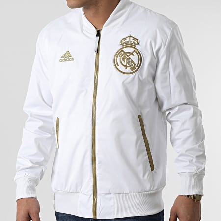 Adidas Sportswear - Veste Bomber Real Madrid LNY HA2530 Blanc