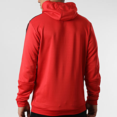 Adidas Sportswear - Sweat Capuche A Bandes Manchester United FC HC9751 Rouge