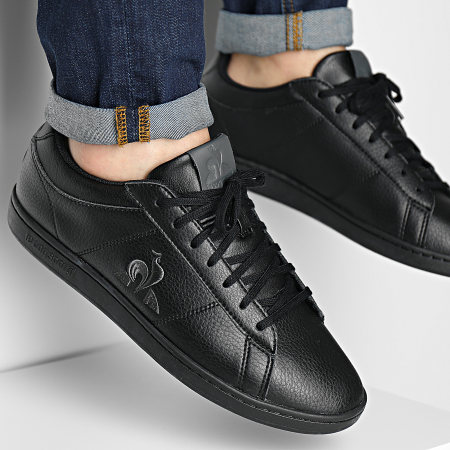 Coq sportif cuir noir deals