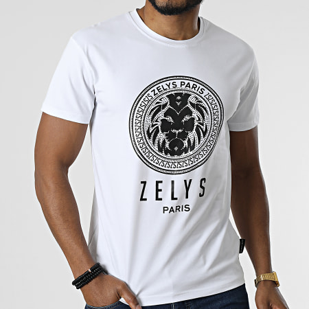 Zelys Paris - Maglietta Osti con strass bianchi