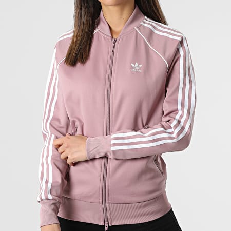 Adidas Originals - Chaqueta Mujer Cremallera Con Rayas HE9563 Rosa