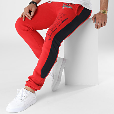 Geographical Norway - Pantalon Jogging A Bandes Mantibe Rouge