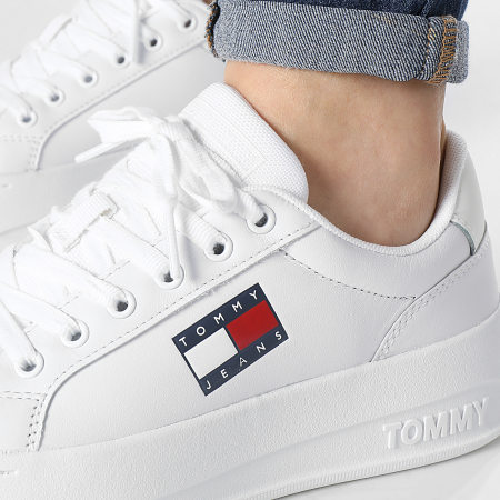 Tommy Jeans - Zapatillas de mujer City Flatform 1786 blancas