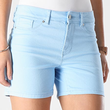 Vero Moda - Pantalones cortos de mezclilla azul cielo para mujer