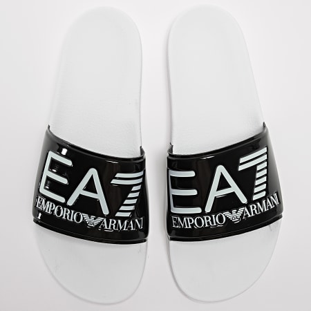 EA7 Emporio Armani - Claquettes XCP001-XCC22 Shiny Black White