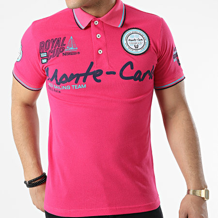 Geographical Norway - Polo Manches Courtes Karo Rose