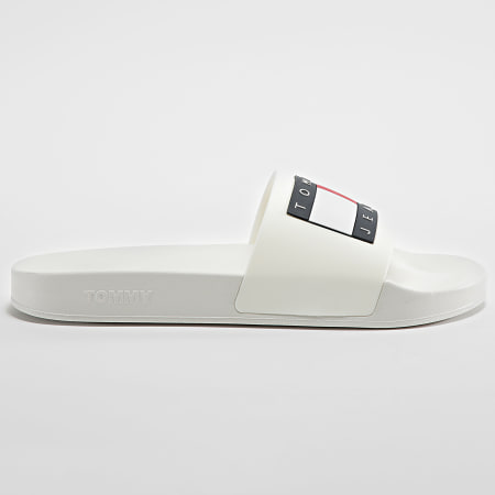 Tommy Jeans - Claquettes Flag Pool Slide 1021 Blanc