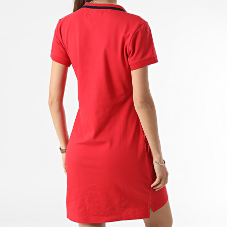 Tommy Hilfiger - Robe Polo Manches Courtes Femme 3563 Rouge