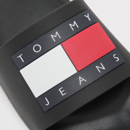 Tommy Jeans - Chanclas Mujer Flag 1889 Negras