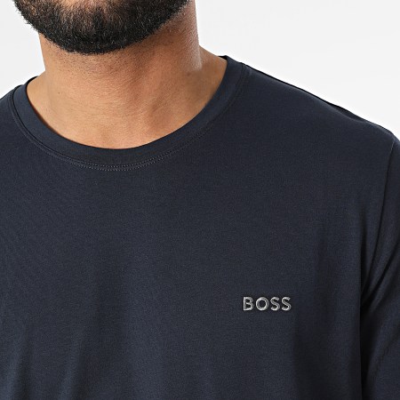 BOSS - Tee Shirt A Manches Longues Mix And Match 50470144 Bleu Marine