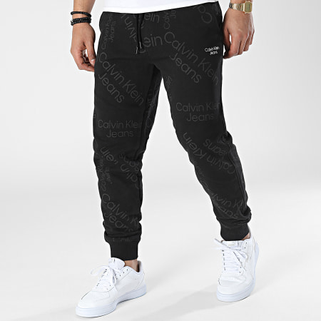 Calvin Klein - Pantalones de chándal con logo estampado 0586 Black