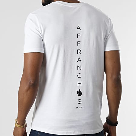 Affranchis Music - Tee Shirt Vertical Back Blanc Noir