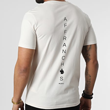 Affranchis Music - Tee Shirt Vertical Back Beige Vintage Black