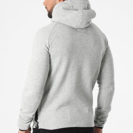 Geographical Norway - Sweat Zippé Capuche Goodyear Gris Chiné