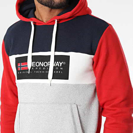Geographical Norway - Sweat Capuche Golem Rouge
