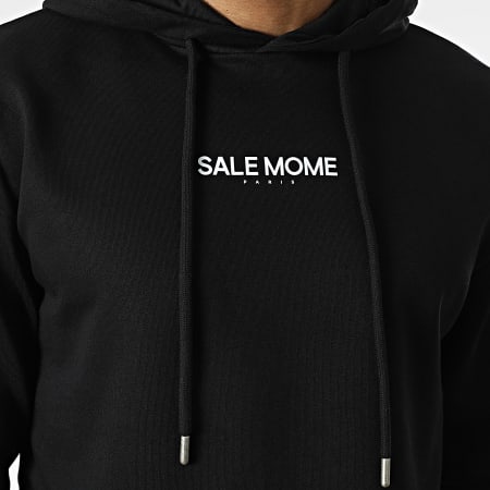 Sale Môme Paris - Sweat Capuche Small Logo Noir Blanc