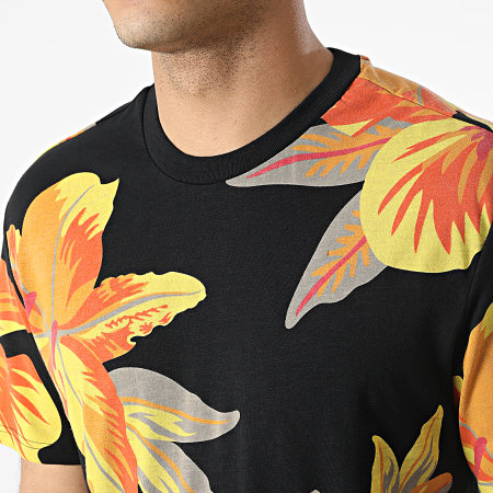 Only And Sons - Klop camiseta floral amarilla negra