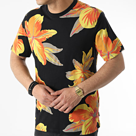 Only And Sons - Klop camiseta floral amarilla negra