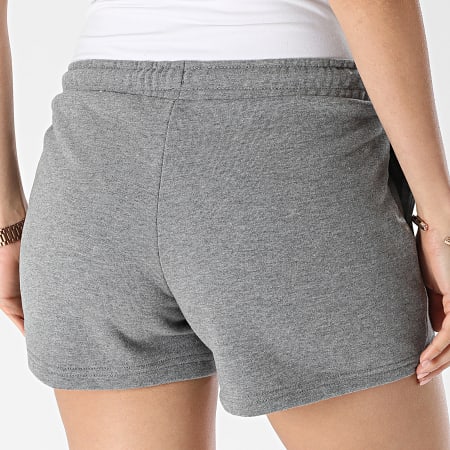 Superdry - Pantaloncini da jogging da donna con logo vintage e ricamo grigio erica