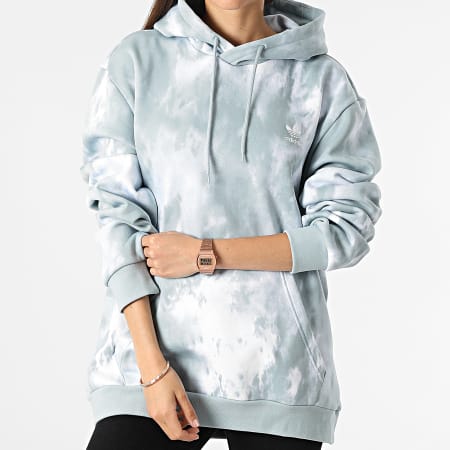 Adidas Originals - Sweat Capuche Femme Essential HE9436 Gris Vert