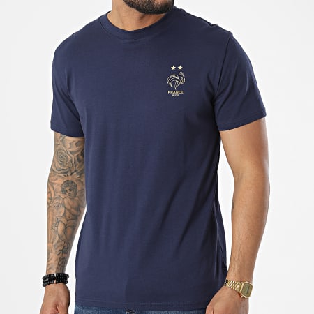 FFF - Tee Shirt Bleu Marine Doré