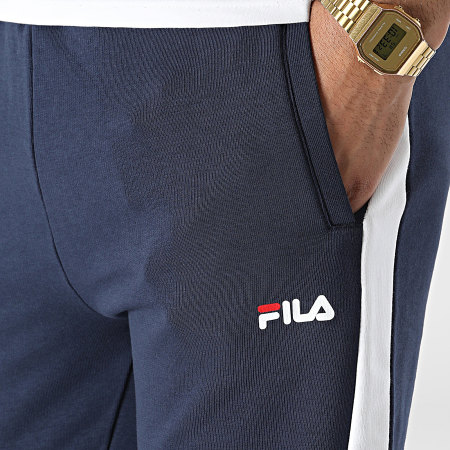 Fila - Pantalon Jogging A Bandes Sagone FAM0111 Bleu Marine