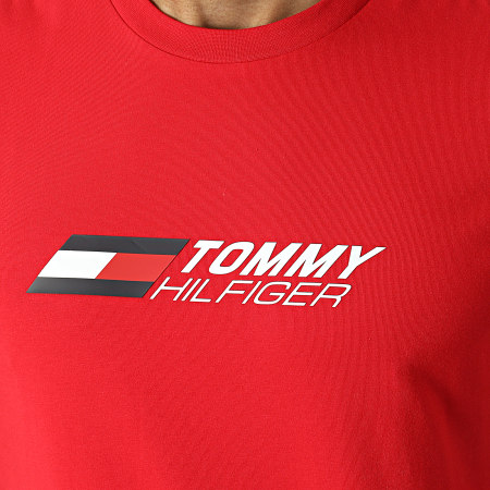 Tommy Hilfiger - Camiseta Essentials con logo grande 2735 Rojo