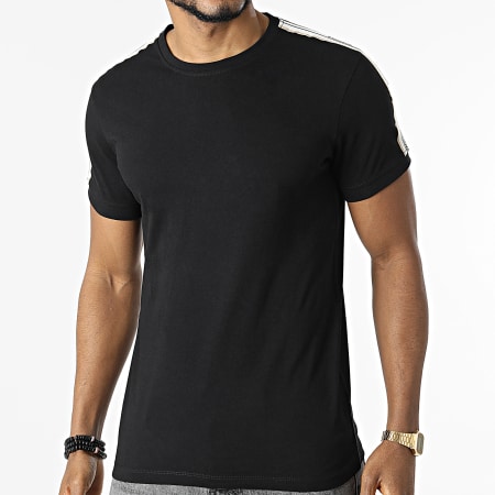 Deeluxe - Camiseta negra de rayas Colton