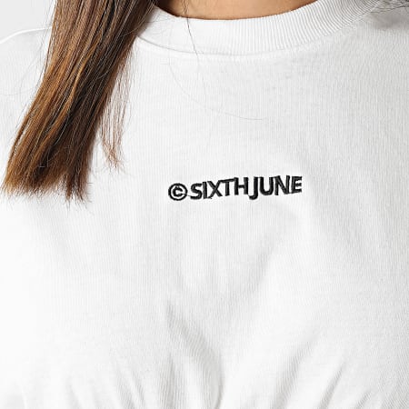Sixth June - Camiseta Crop Mujer W33426VTO Blanco