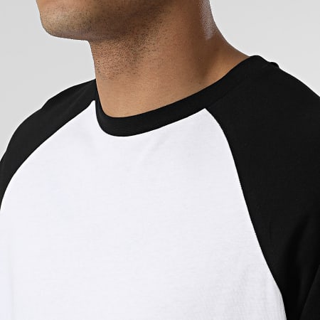 Urban Classics - Tee Shirt Manches Longues Oversize Raglan TB4911 Blanc Noir