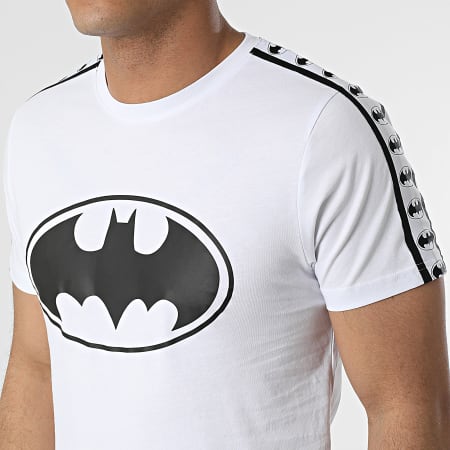 DC Comics - Camiseta Con Bandas De Rayas Y Logo Blanco