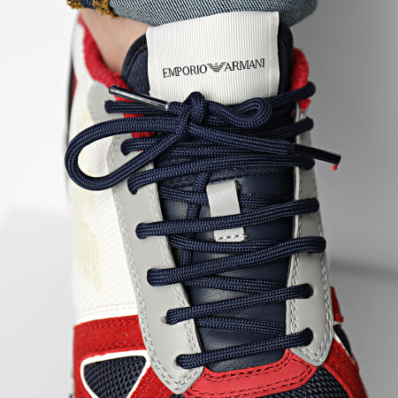Emporio Armani - Sneakers X4X289-XM499 Rosso Off White Blu Navy
