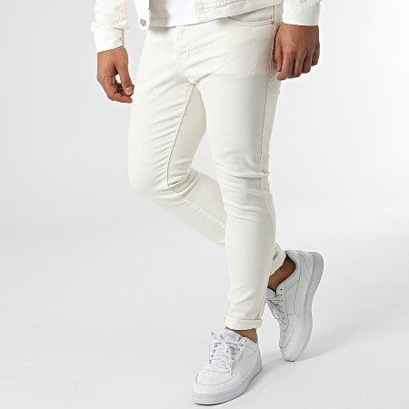 Frilivin - Set jeans e giacca beige chiaro