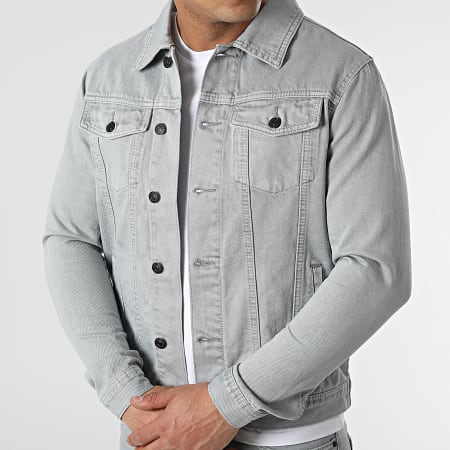 Frilivin - Set giacca di jeans grigia e jeans skinny