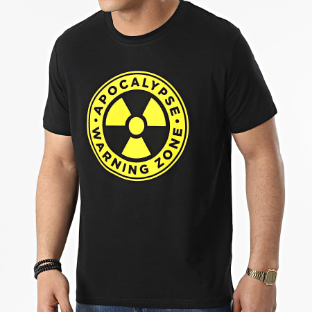 SVR - Camiseta Apocalypse Warning Zone Negro Amarillo