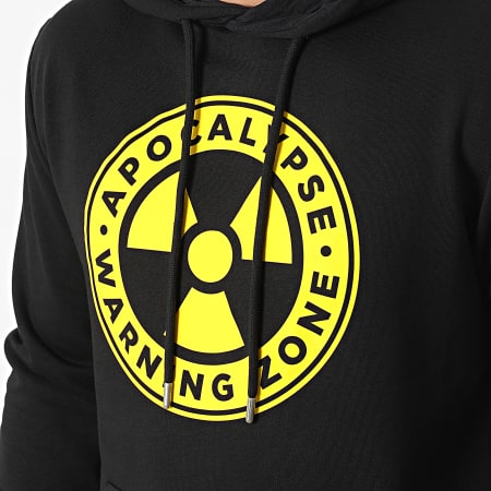 SVR - Sudadera con capucha Apocalypse Warning Zone negro amarillo