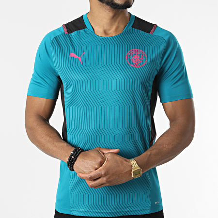 Puma - Tee Shirt De Sport Manchester City 764459 Turquoise Foncé