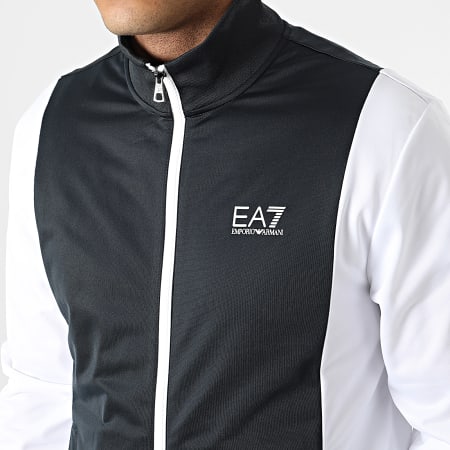 EA7 Emporio Armani - 3LPV63-PJ08Z Set di giacca e pantaloni da jogging con zip bianco marino