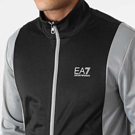 EA7 Emporio Armani - Set giacca con zip e pantaloni da jogging 3LPV63-PJ08Z Nero Grigio