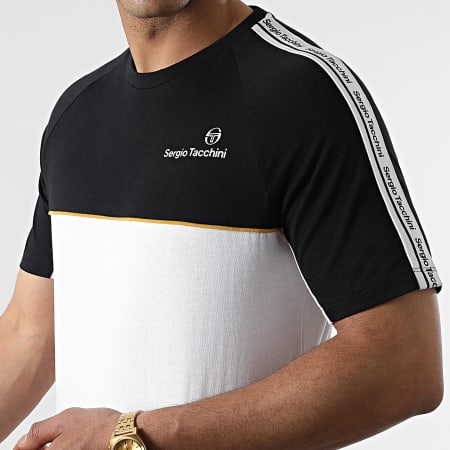 Sergio Tacchini - Nastro Stripe Camiseta 39681 Blanco Negro