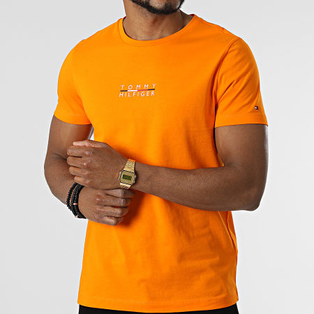 Tommy Hilfiger - Tee Shirt Square Logo 4547 Orange