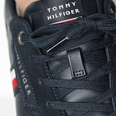 Tommy Hilfiger - Baskets Corporate Mix Leather Cupsole 4015 Desert Sky