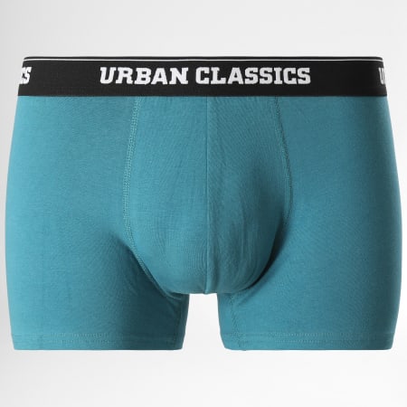 Urban Classics - Lot De 3 Boxers TB3838 Noir Gris Anthracite Turquoise