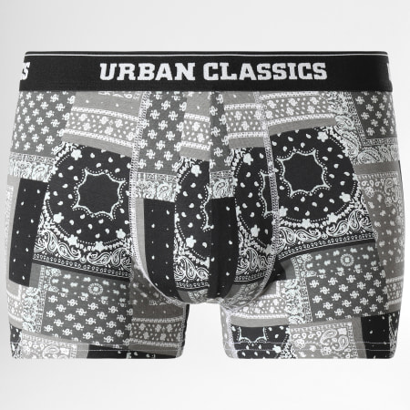 Urban Classics - Set di 3 boxer TB3838 Nero Heather Grigio