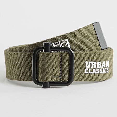 Urban Classics - Set di 2 cinture TB4294 Nero Verde Khaki