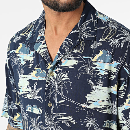 Jack And Jones - Malibu Resort Camisa de manga corta con estampado floral azul marino