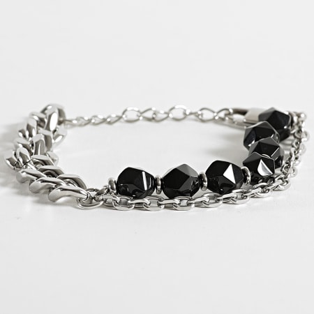 California Jewels - Bracelet Ran 77 Noir Argenté