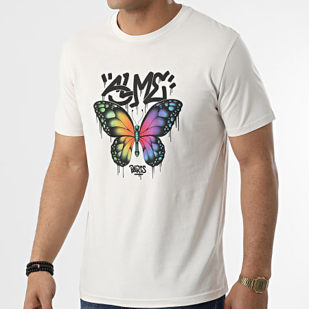 Sale Môme Paris - Camiseta mariposa beige vintage