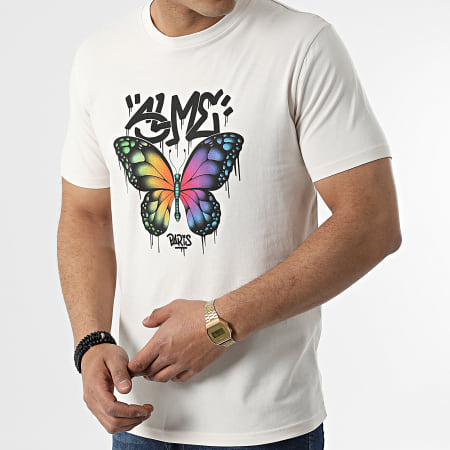 Sale Môme Paris - Camiseta mariposa beige vintage