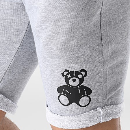 Sale Môme Paris - Shorts de jogging gris jaspeado Teddy Negro